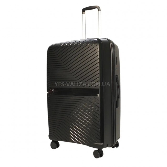 Валіза Airtex велика L поліпропілен чорна 75х48х29см/95л/4.2кг, фото 3