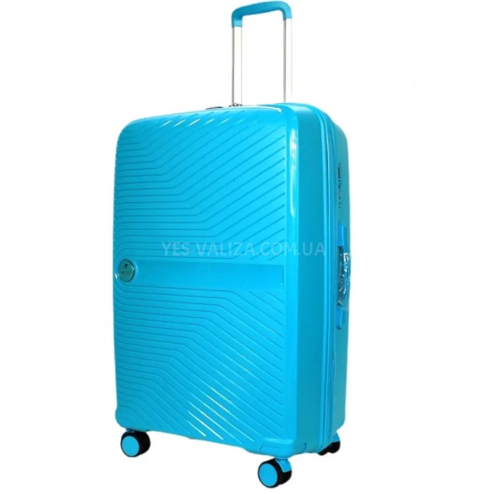 Валіза Airtex велика L поліпропілен бірюза 75х48х29см/95л/4.2кг, фото 4