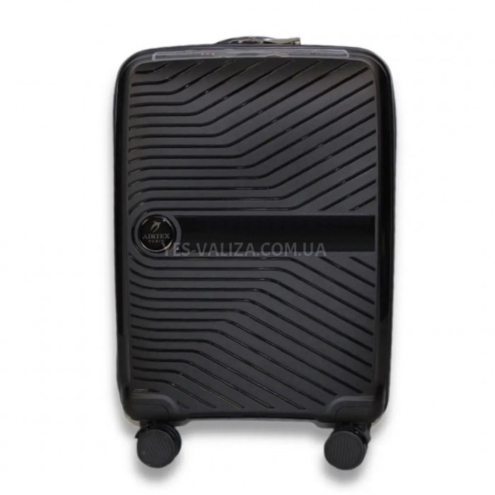 Валіза Airtex середня M поліпропілен чорна 65х44х27(+5)см/81л/3.4кг, фото 4