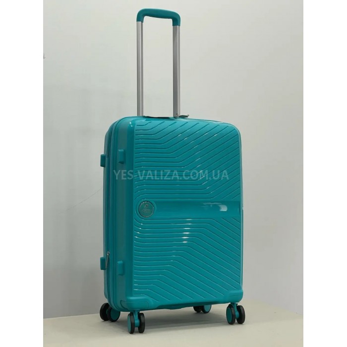 Чемодан средний M полипропилен бирюза 65х44х27+5/80л/3.4кг/Airtex 280, фото 4