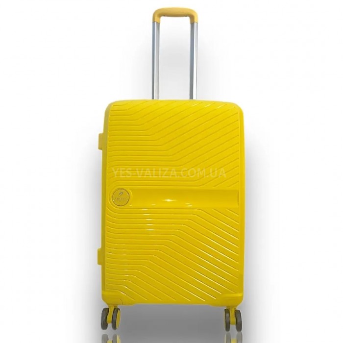 Чемодан средний M полипропилен жёлтый 65х44х27+5/80л/3.4кг/Airtex 280, фото 2