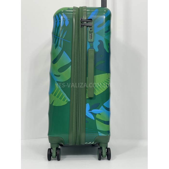 Чемодан средний M поликарбонат зелёный 68х46х27+5/89л/3.8кг/Airtex 970, фото 6