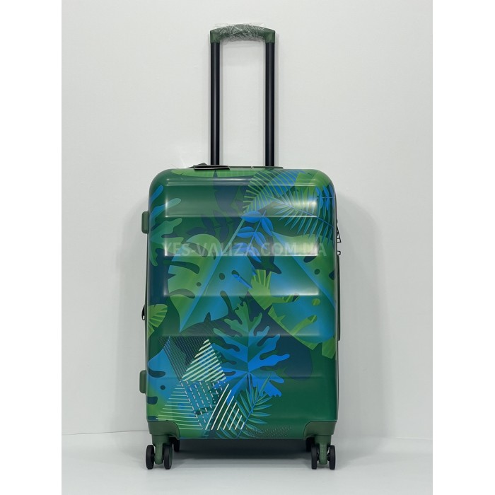 Валіза середня M полікарбонат зелена 68х46х27+5см/89л/3.8кг/Airtex 970, фото 3