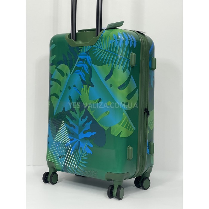 Валіза середня M полікарбонат зелена 68х46х27+5см/89л/3.8кг/Airtex 970, фото 4