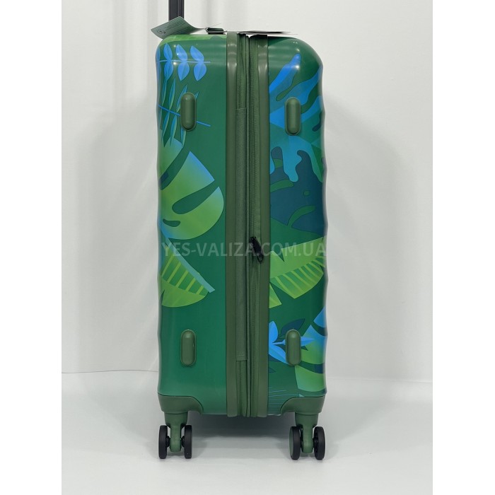 Чемодан средний M поликарбонат зелёный 68х46х27+5/89л/3.8кг/Airtex 970, фото 5