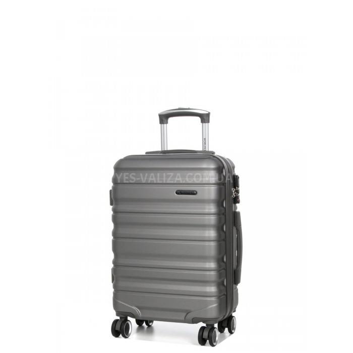 Чемодан ручная кладь S серый 55х35х20(+5)см/42л/2.8кг/Worldline 628, фото 2