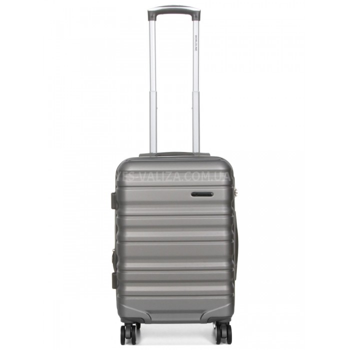 Валіза ручна поклажа S сіра 55х35х20(+5)см/42л/2.8кг/Worldline 628, фото 1