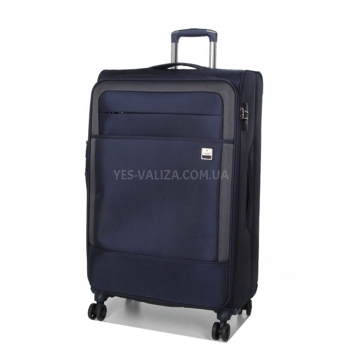 Чемодан большой L ткань синий 80х46х30(+5)см/96л/4.1кг/Airtex 832, фото 2