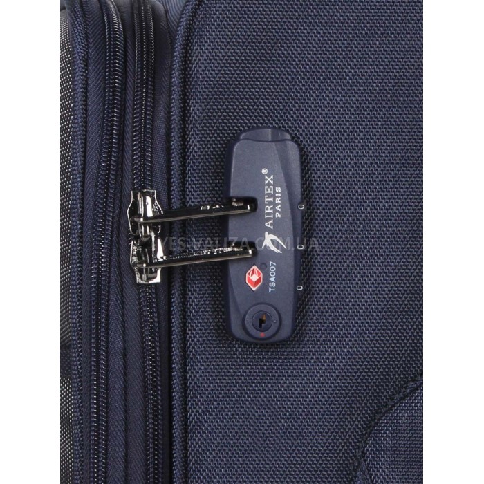 Валіза Airtex середня M тканина синя 68х42х28(+5)см/84л/3.3кг, фото 8