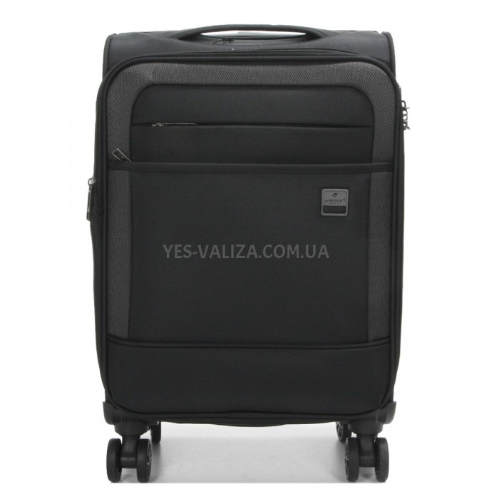 Валіза ручна поклажа S тканина чорна 55х35х20+5см/38л/2.7кг/Airtex 832, фото 2