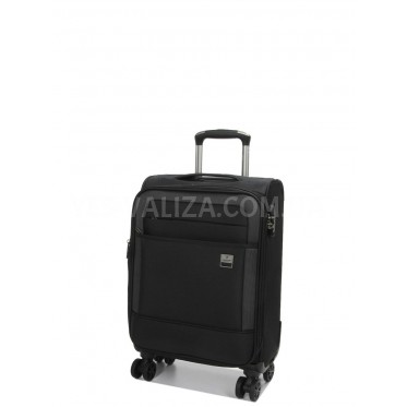 Чемодан ручная кладь S ткань чёрный 55х35х20+5см/38л/2.7кг/Airtex 832