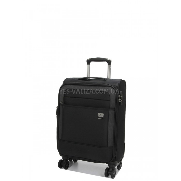 Чемодан ручная кладь S ткань чёрный 55х35х20+5см/38л/2.7кг/Airtex 832, фото 1