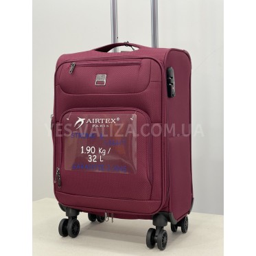 Чемодан Airtex ручная кладь S ткань красный 55х35х20(+5)см/42л/1.9кг