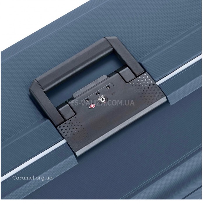 Валіза велика L поліпропілен синя 75х54х31см/110л/5кг/Airtex 226, фото 5