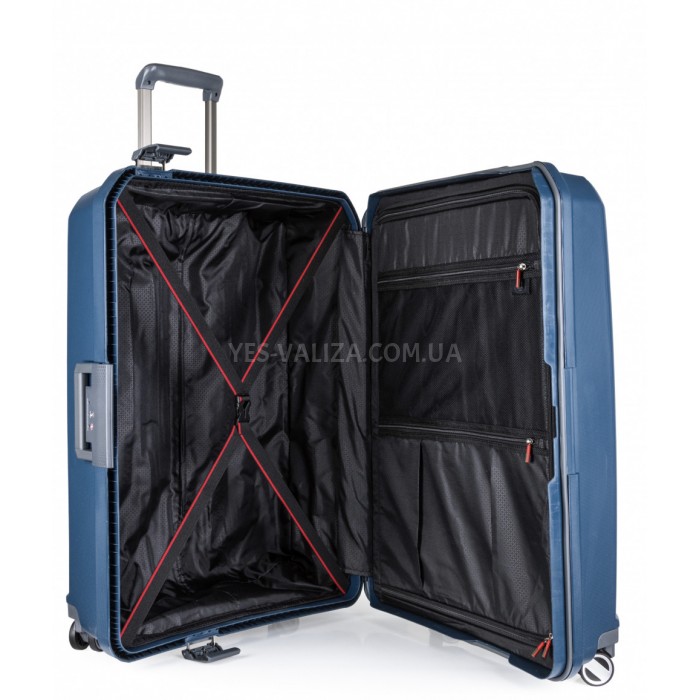 Валіза велика L поліпропілен синя 75х54х31см/110л/5кг/Airtex 226, фото 6
