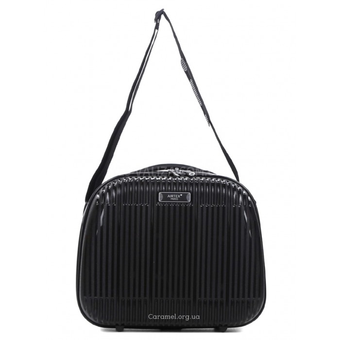 Кейс(ручна поклажа) Airtex поліпропілен чорний 37х31х17см/17л/1.1кг, фото 4