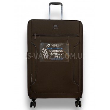 Чемодан Airtex большой L ткань коричневый 75х47х30(+5)см/110л/2.9кг