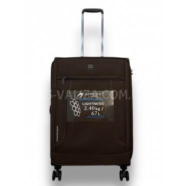 Чемодан Airtex средний M ткань коричневый 67х42х27(+5)см/80л/2.4кг
