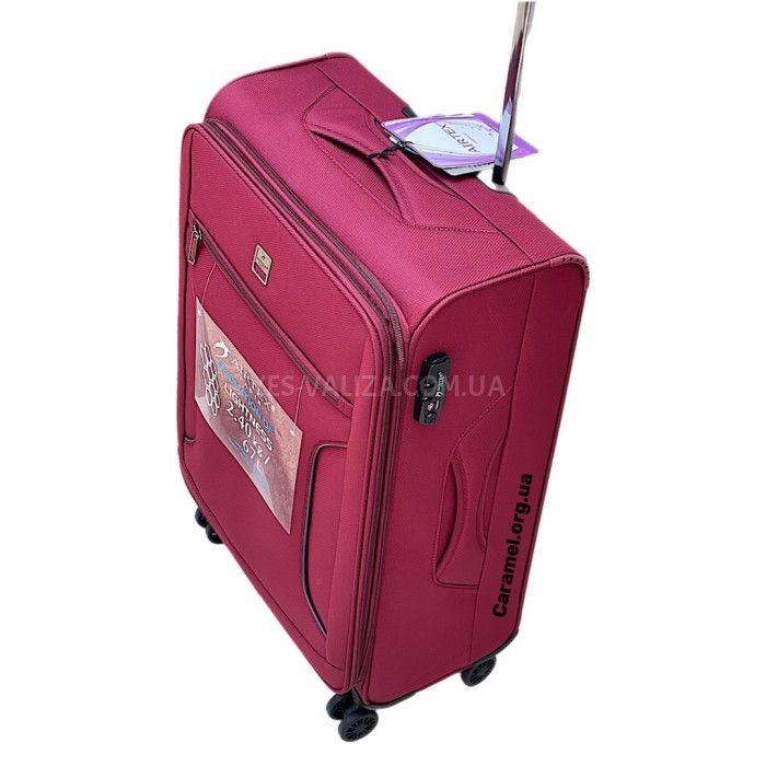 Валіза Airtex середня M тканина червона 67х42х27(+5)см/80л/2.4кг, фото 5