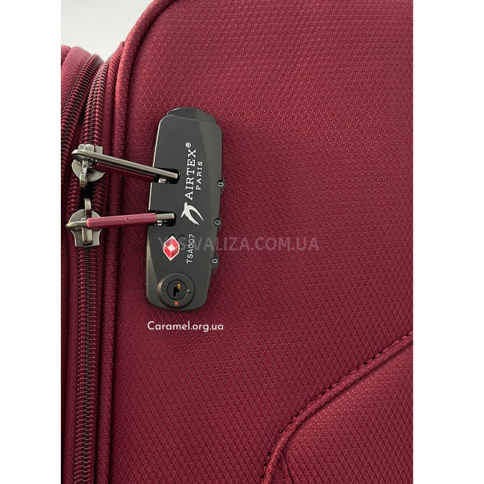 Валіза Airtex середня M тканина червона 67х42х27(+5)см/80л/2.4кг, фото 8