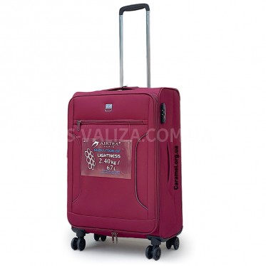 Чемодан Airtex средний M ткань красный 67х42х27(+5)см/80л/2.4кг