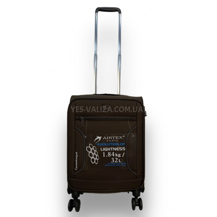 Валіза Airtex ручна поклажа S тканина коричнева 55х35х20см/42л/1.9кг, фото 1