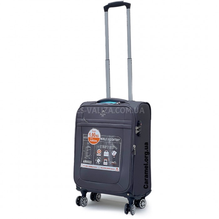 Чемодан Airtex ручная кладь S ткань серый 55х35х20(+5)см/42л/2.1кг, фото 2