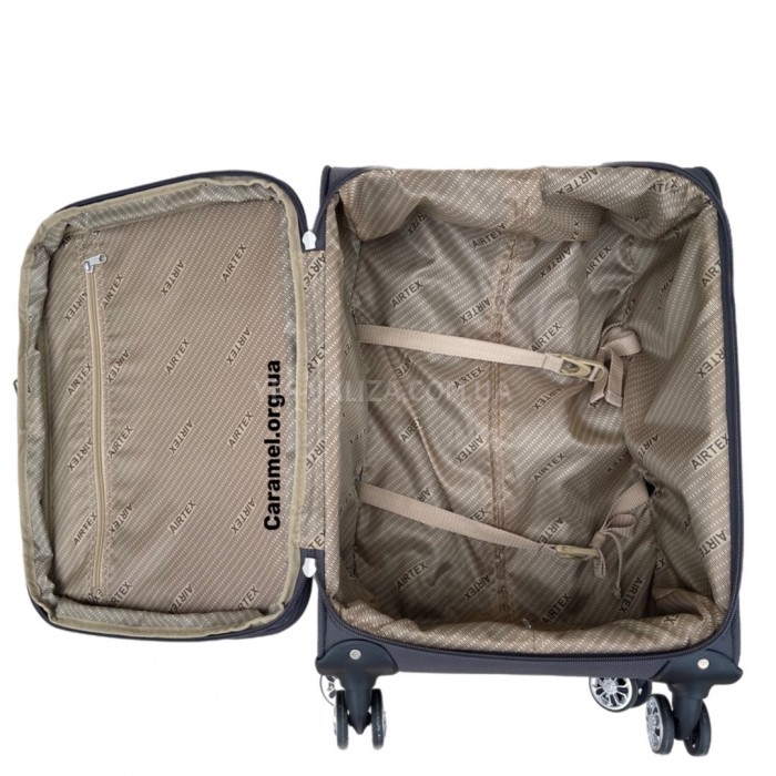 Валіза Airtex ручна поклажа S тканина сіра 55х35х20(+5)см/42л/2.1кг, фото 7