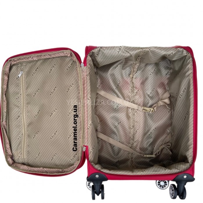 Чемодан Airtex ручная кладь S ткань красный 55х35х20(+5)см/42л/2.1кг, фото 8