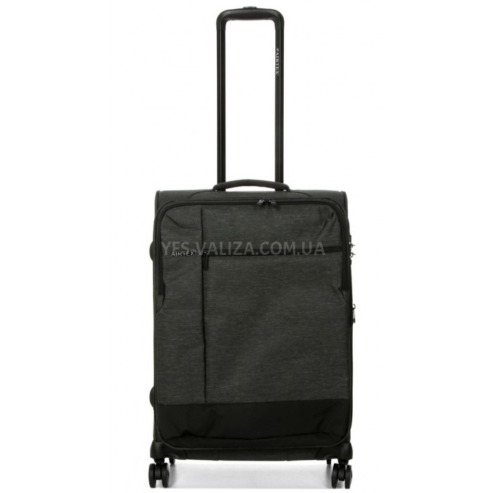 Чемодан Airtex средний M ткань серый 66х44х29(+5)см/88л/3кг, фото 2