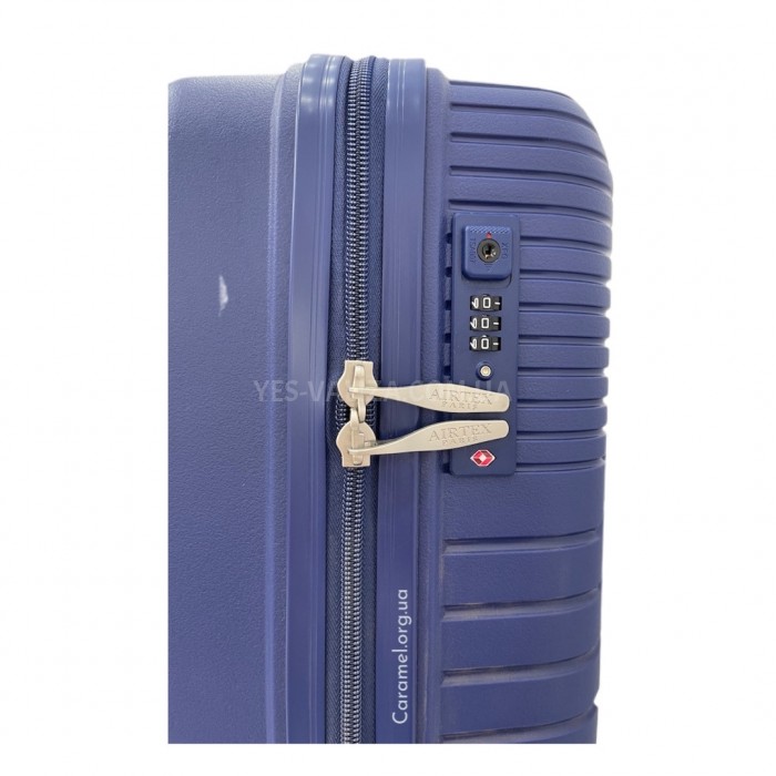 Валіза Airtex ручна поклажа S поліпропілен синя 55х37х22см/38л/2.5кг, фото 5