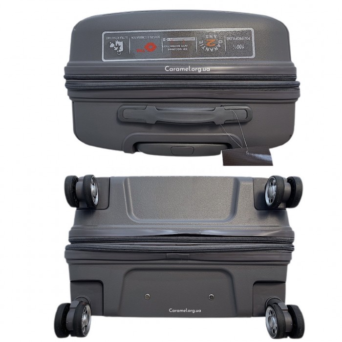 Валіза Airtex ручна поклажа S поліпропілен сіра 55х37х22см/38л/2.5кг, фото 4