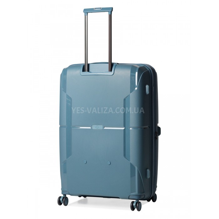 Валіза велика L поліпропілен синя 77х52х31(+5)см/126л/4.4кг/Airtex 245, фото 3