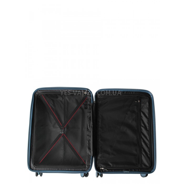 Валіза велика L поліпропілен синя 77х52х31(+5)см/126л/4.4кг/Airtex 245, фото 10