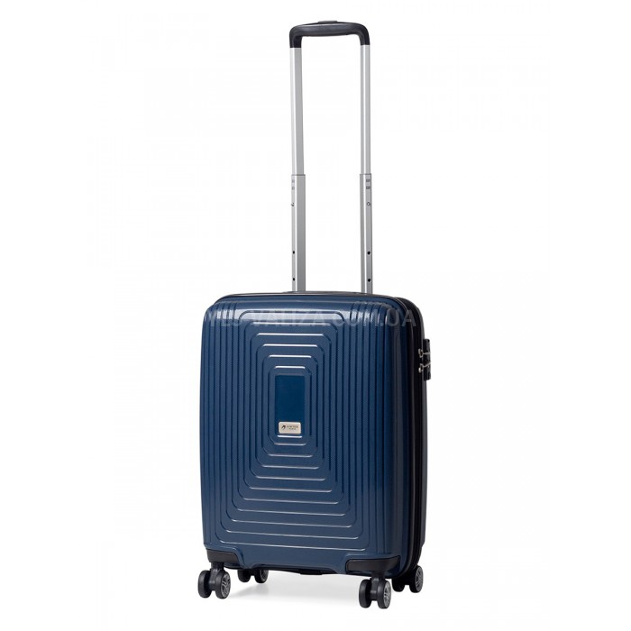 Валіза мала S поліпропілен синя 55х40х25(+5)см/52л/3.2кг/Airtex 241, фото 1