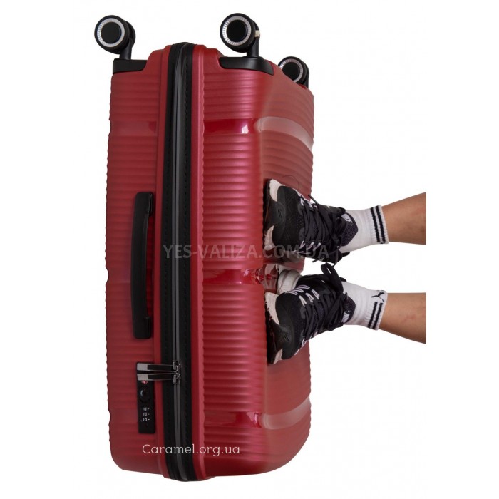 Валіза Snowball велика L поліпропілен червона 77х51х31см/105л/3.6кг, фото 5