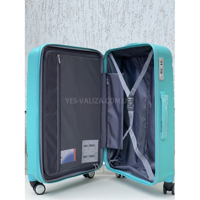 Чемодан Snowball средний полипропилен бирюза 67х45х27(+5)см/86л/3.5кг, фото 6