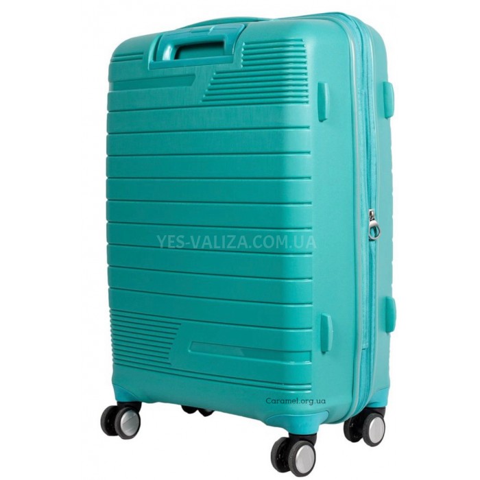 Чемодан Snowball средний полипропилен бирюза 67х45х27(+5)см/86л/3.5кг, фото 4