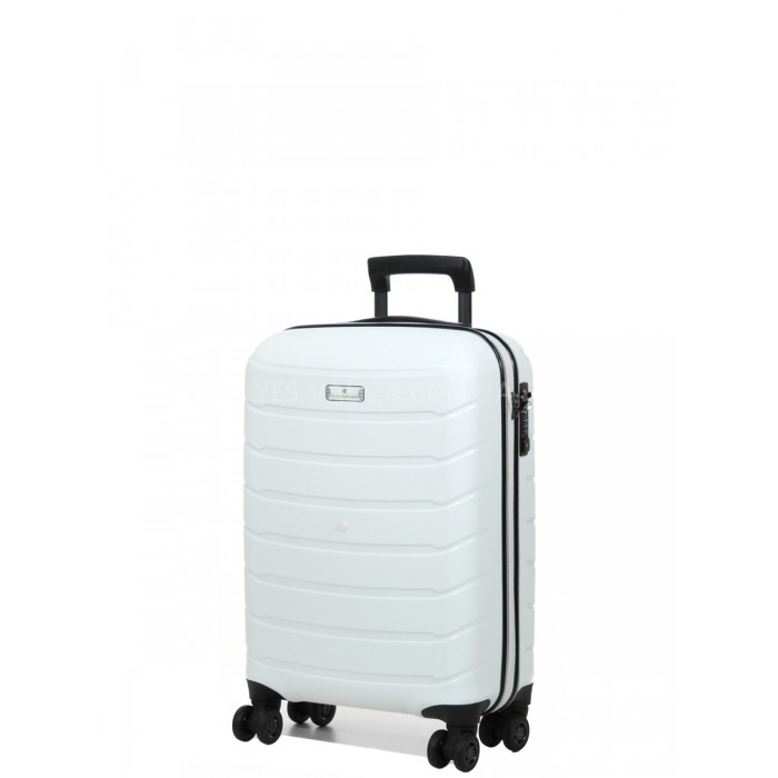 Чемодан ручная кладь S полипропилен белый 55х37х20см/36л/2.8кг/Snowbal, фото 2
