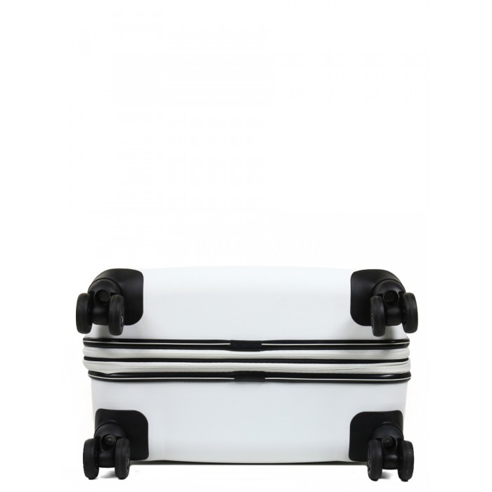 Валіза середня M поліпропілен біла 67х45х26+5/83л/4кг/Snowball 61303, фото 7