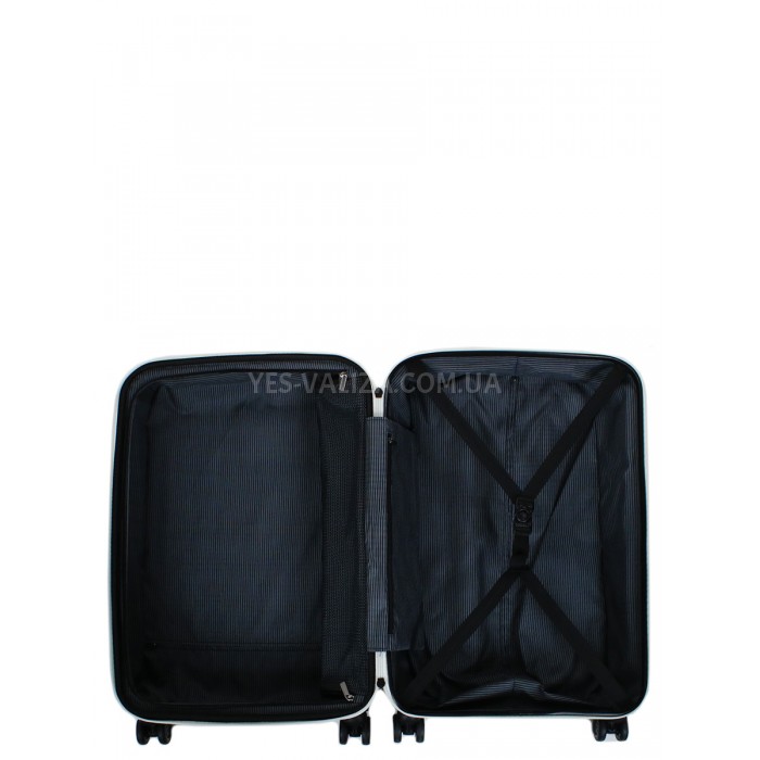 Валіза середня M поліпропілен біла 67х45х26+5/83л/4кг/Snowball 61303, фото 9