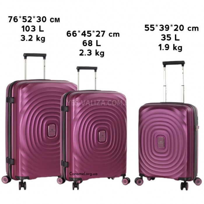 Валіза Snowball велика L поліпропілен фіолет 76х52х30см/103л/3.2кг, фото 2