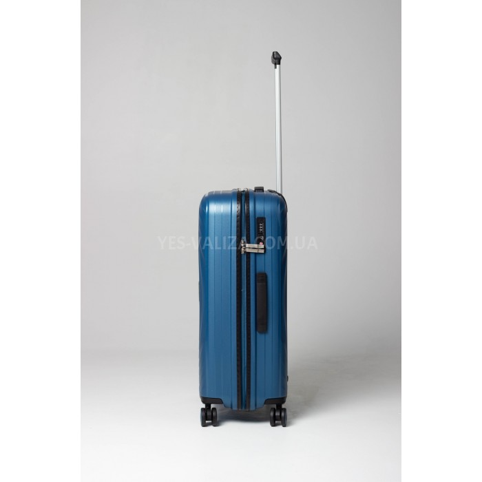 Валіза середня M поліпропілен синя 66х45х27см/72л/3кг/Snowball 35203, фото 4