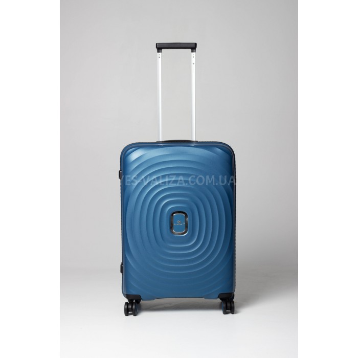 Валіза середня M поліпропілен синя 66х45х27см/72л/3кг/Snowball 35203, фото 2