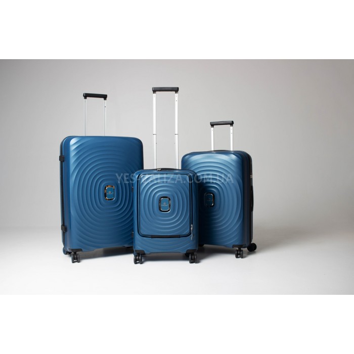 Чемодан ручная кладь S полипропилен синий 55х38х20/35л/2.8кг/Snowball, фото 9