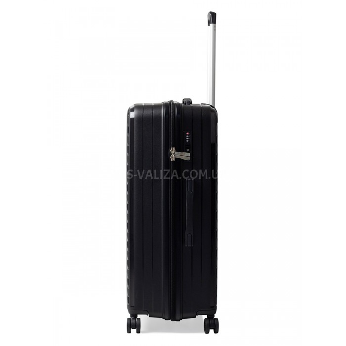 Валіза велика L поліпропілен чорна 76х52х30см/105л/4кг/Snowball 20203, фото 4