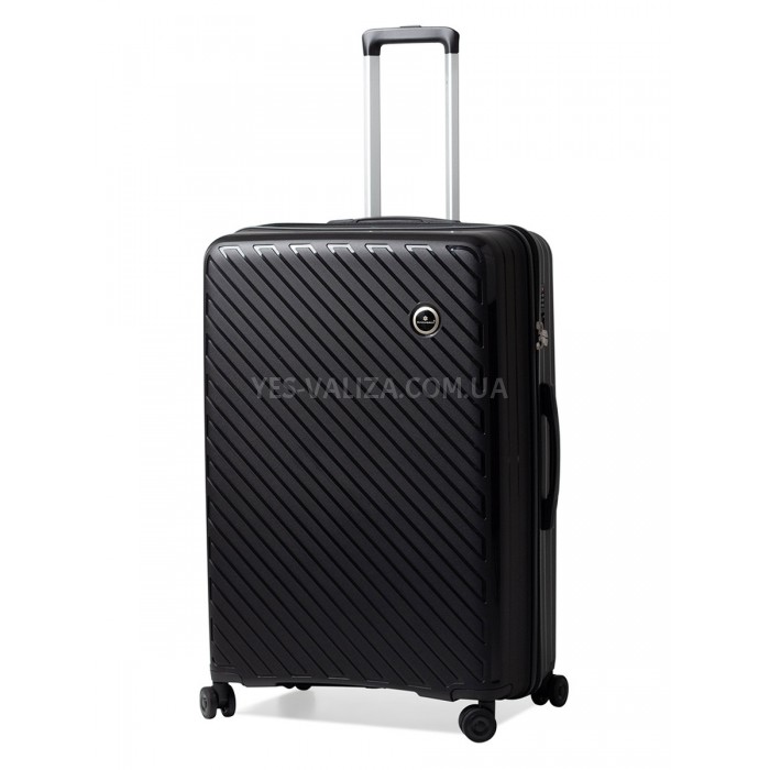 Валіза велика L поліпропілен чорна 76х52х30см/105л/4кг/Snowball 20203, фото 1