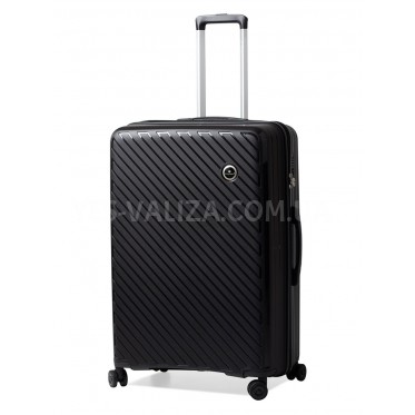 Чемодан большой L полипропилен чёрный 76х52х30/105л/4кг/Snowball 20203