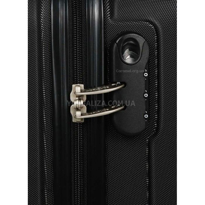 Валіза Франція середня M чорна 66х43х27см/65л/3.4кг/Worldline 625, фото 8