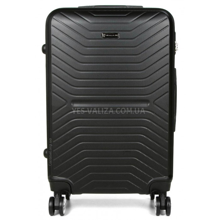 Валіза Франція середня M чорна 66х43х27см/65л/3.4кг/Worldline 625, фото 2